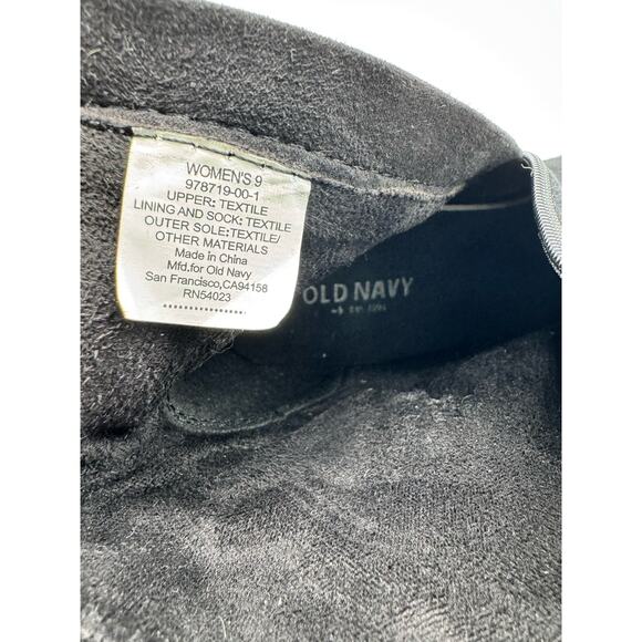 Old Navy Black Suede Round Toe Ankle Booties Women’s Size 9 - Picture 10 of 10